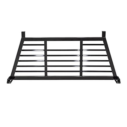 FL-HA-Rack Width Adjustable Louvered Steel Headache Truck Rack for 59" to 74.5" W Pickup Beds - Fits Most Makes/Models, Cab Protection - OMOTOR