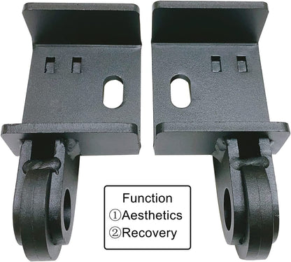 Omotor Front Demon Tow Hook Bracket with 3/4 inch Shackles Fit for Toyota Tacoma 2009-2021 Demon Shackle Mount - OMOTOR