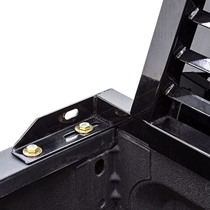 FL-HA-Rack Width Adjustable Louvered Steel Headache Truck Rack for 59" to 74.5" W Pickup Beds - Fits Most Makes/Models, Cab Protection - OMOTOR