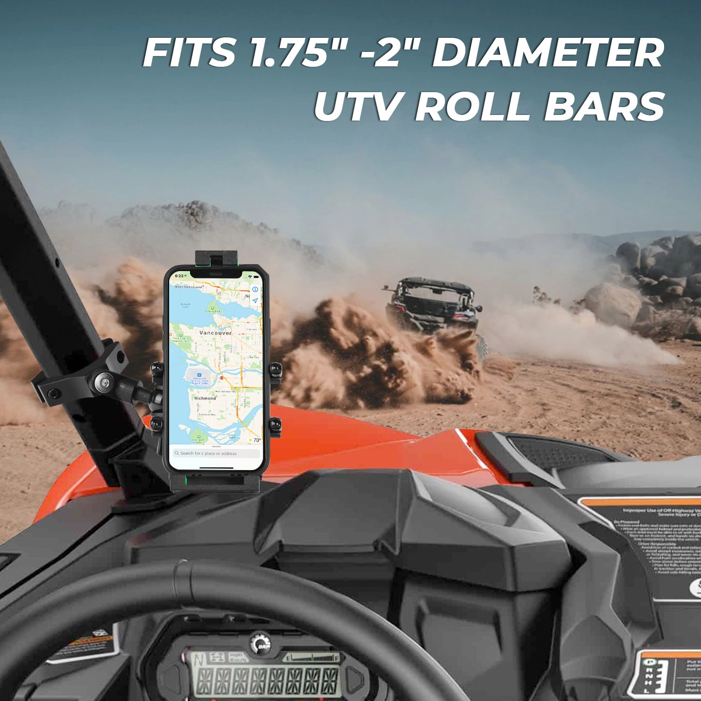 ATV/UTV Phone Holder, 360°Adjustable Mount