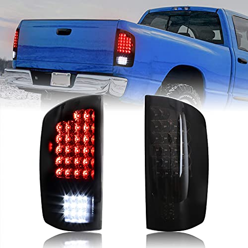 LED Tail Lights for Dodge RAM 1500 02-06/2500 3500 03-06, New Upgrade Black LED Taillights Rear Brake Stop Lamps for Dodge Ram 1500 2002-2006 / Ram 2500 3500 2003-2006 Accessories (2PCS)