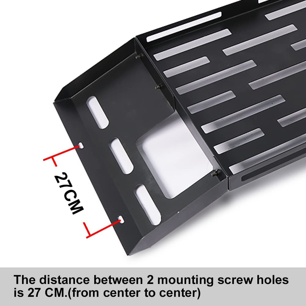 Rear Cargo Basket Interior Rack Luggage Storage Carrier Metal for 2018 2019 2020 2021 2022 2023 Jeep Wrangler JL 4DR (No Drill) - OMOTOR