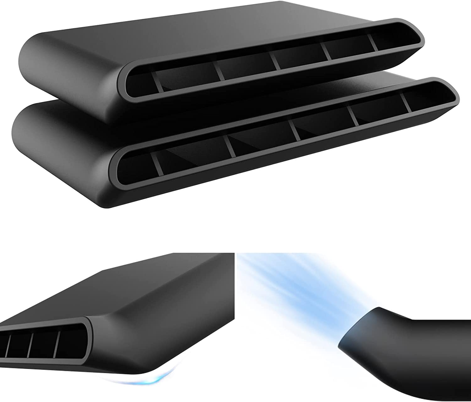 Rear Seat Vent Deflectors for 2014 to 2019 Chevrolet Silverado and GMC Sierra, Directional Air Vent Deflectors for Rear Passenger - OMOTOR