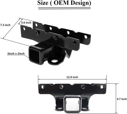 Wrangler Trailer Hitch with 2" Receiver for Wrangler JL & Unlimited JLU 2018 2019 2020 Tow Accessories (Class 3) - OMOTOR