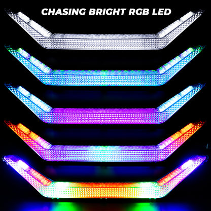 omotor RGB Flowing Turn Signal Light, Front Accent Light LED Center Grill Fang Light Compatible with 2020 - 2023 Polaris RZR PRO XP / 4 PRO R Turbo R RZR PRO XP Light - OMOTOR
