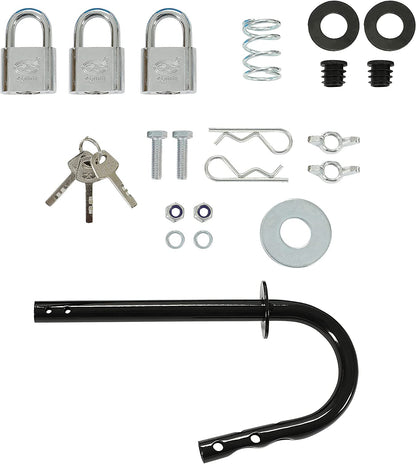 3-Place Trimmer Rack Holder Carrier Mount On Pickup/Trailer w/Lock 1 Pair - OMOTOR