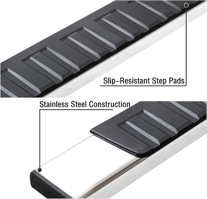 6 Inches Running Boards for 2009-2018 Dodge Ram 1500 Crew Cab(Including 2019-2023 Classic)/10-24 Ram 2500/3500, Running Boards & Steps for A Dodge Ram 1500 - OMOTOR