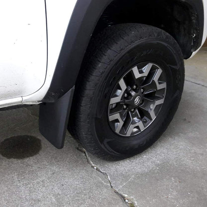 Mud Flaps Compatible with Toyota Tacoma 2016 2017 2018 2019 2020 2021 2022 - W/OEM Fender Flares Only (Doesn't Fit SR Models) - OMOTOR