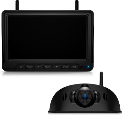 HD 7-inch Wireless RV Backup Camera System, 1080P 7" IPS Monitor & 1 Rear View Camera, IR Night Vision Recording IP69 Waterproof Compatible with Furrion Pre-Wired RV Truck Trailer - DW7Y5 - OMOTOR