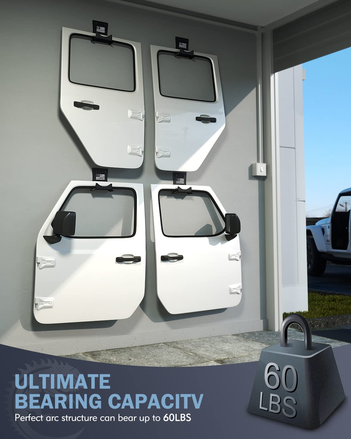 America Flag Storage Door Hangers, Aluminum Wall-Mounted Removable Doo ...