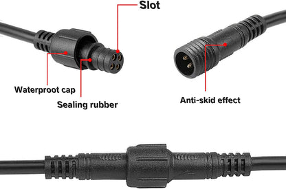 10 FT 4 Pin Extension Wire Cable All Brands RGB Rock Lights/ Whip Lights(4 Packs) - OMOTOR