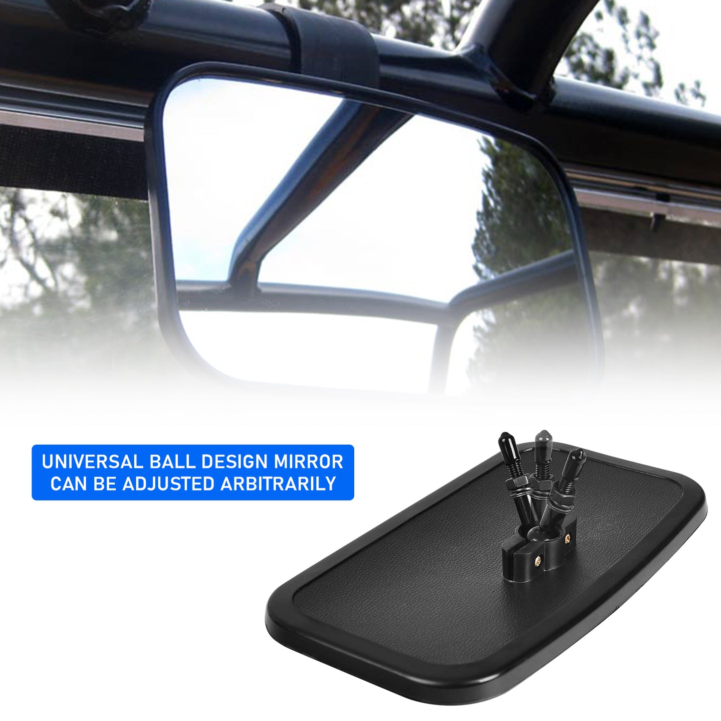 UTV Rearview Side Mirror And Center Mirror Set  1.75"-2" Bar