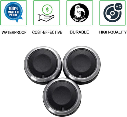 Compatible with Toyota Tacoma 2005-2015 A/C Air Conditioning Control Switch Knob Button (A Set of 3 Knobs) - OMOTOR