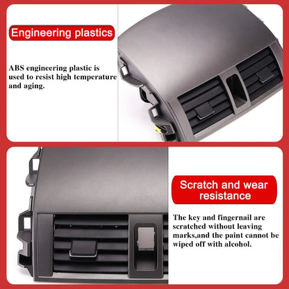 55670-02160 Center Dash A/C Outlet Air Vent Panel (No hand wheel) Compatible with Toyota Corolla 2008-2013 - OMOTOR