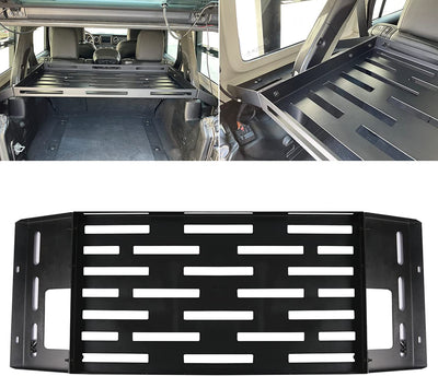Rear Cargo Basket Interior Rack Luggage Storage Carrier Metal for 2018 - 2023 Jeep Wrangler JL 4DR (No Drill)