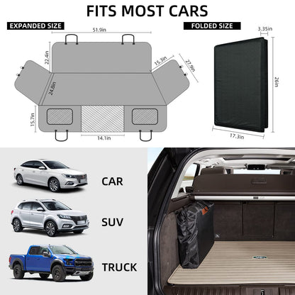 Back Seat Extender ,Dog Car Seat Cover, Camping Air Mattress, Hammock Travel Bed,Non Inflatable Car Bed Mattress for Car SUV Truck - OMOTOR