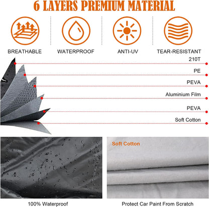 Waterproof Car Covers Replace for 2002-2022 Toyota 4runner, 6 Layers All Weather Custom - OMOTOR