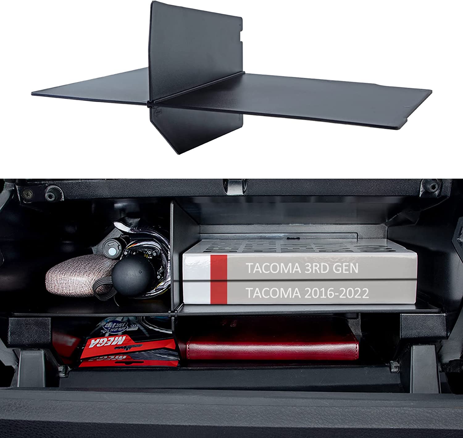 Glove Box Dividers Organizer Compatible with Toyota Tacoma 2016 - 2026
