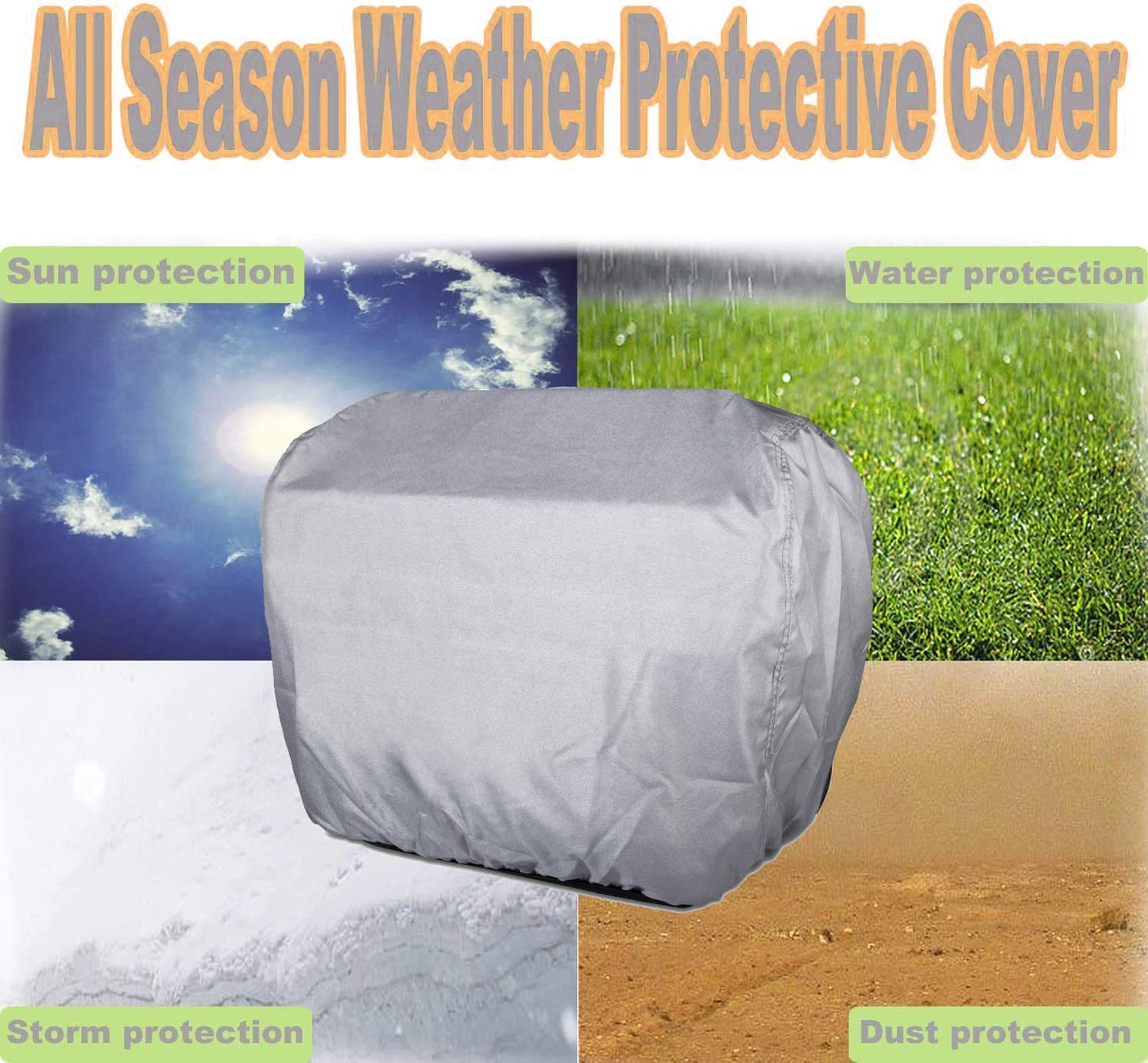 Generator Waterproof Cover for Honda Generator EU3000is Predator 3500 Silver Outdoor Power Equipment Storage Replace 08P57-ZS9-00S