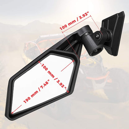 Upgraded 360° X3 Mirrors for Can Am Maverick X3 Max XRS XDS Turbo R RR 2017-2023 - OMOTOR