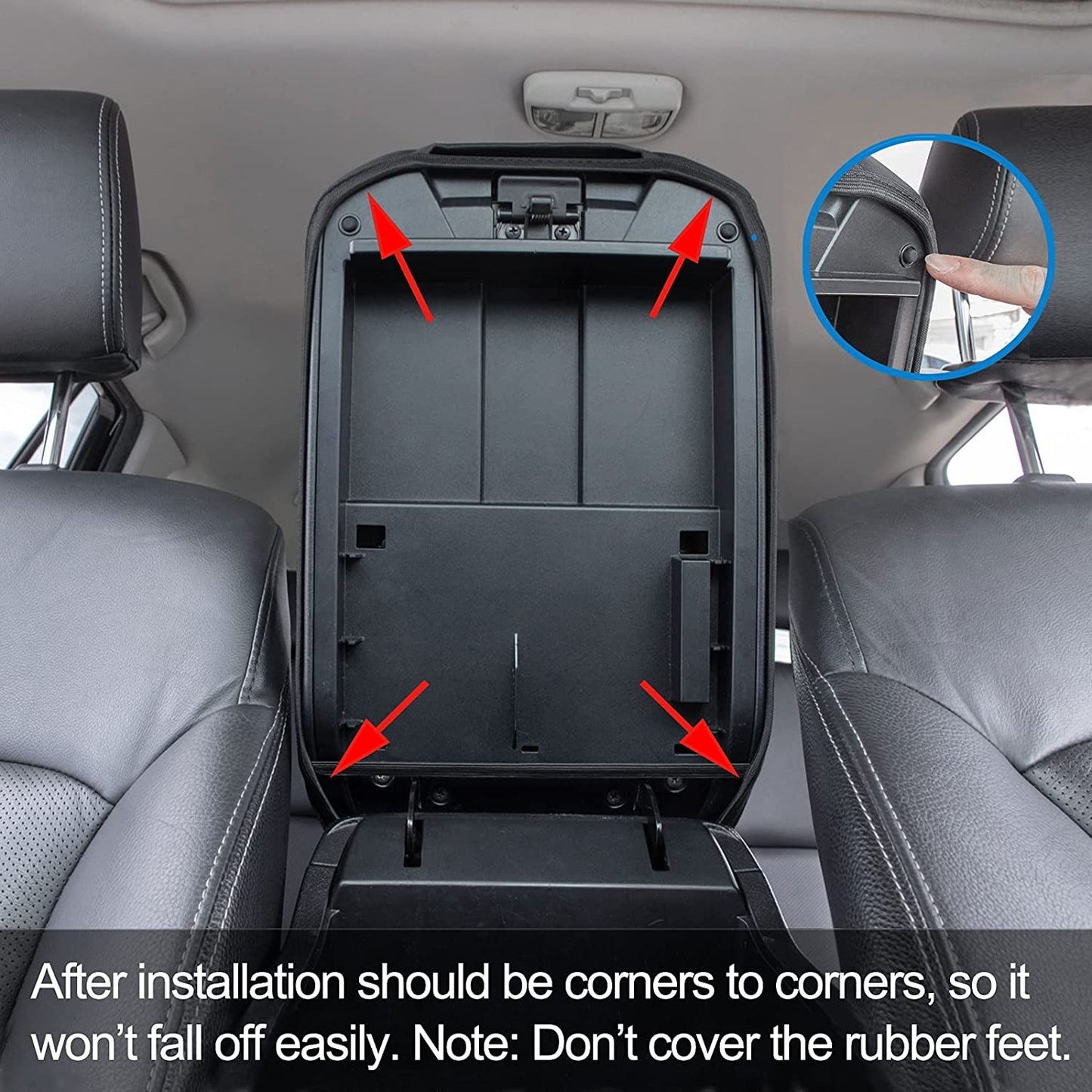 Center Console Armrest Cover Compatible with 2010-2023 Toyota 4Runner Accessories Customized Neoprene Center Console Protector