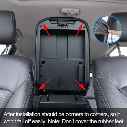 Center Console Armrest Cover Compatible with 2010-2023 Toyota 4Runner Accessories Customized Neoprene Center Console Protector - OMOTOR