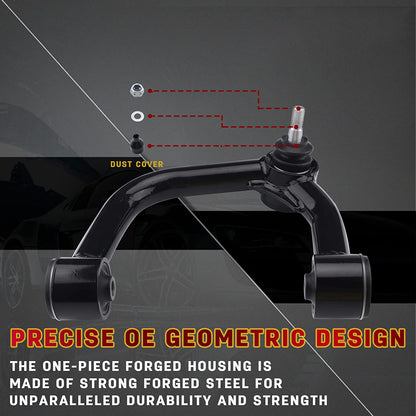 2-4" Front Upper Control Arms For 2005-2022 Tacoma with Ball Joint Both Side - OMOTOR