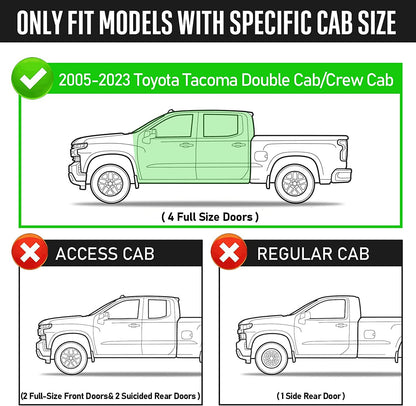 Drop Down Running Boards Compatible with 2005-2023 Toyota Tacoma - OMOTOR