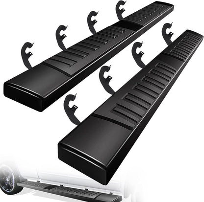6'' Aluminum Running Boards both size Compatible with 19-23 Chevy Silverado - OMOTOR