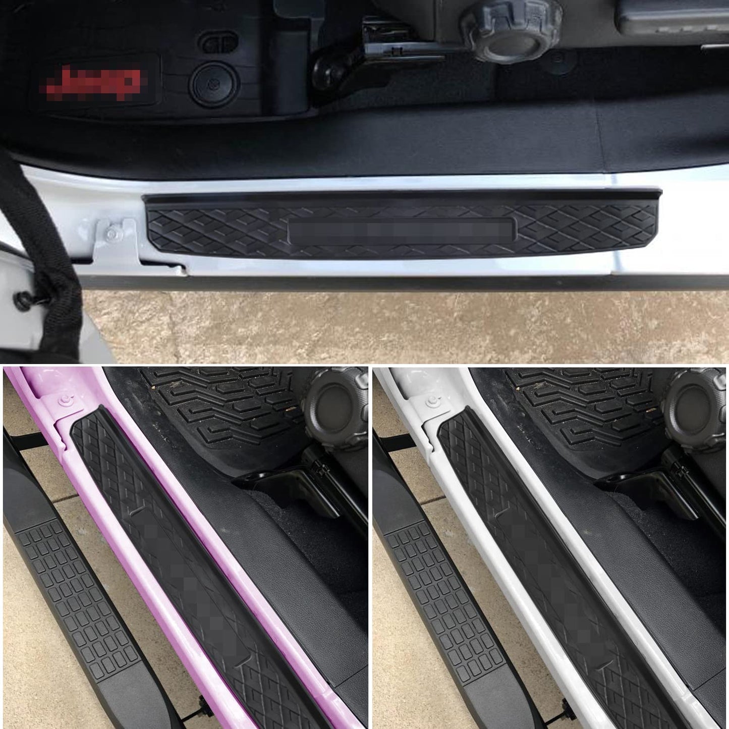 Door Sill Guards Kit Compatible with 2019-2023 Gladiator JT Accessories Parts