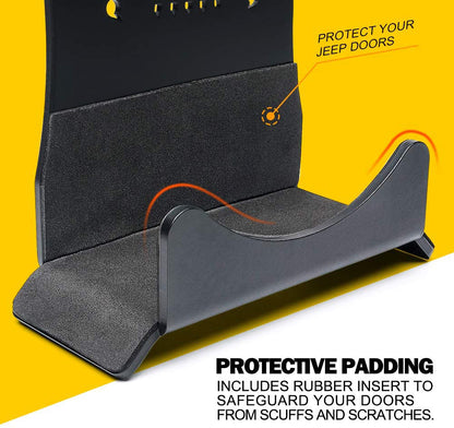 Storage Door Hangers Compatible with Jeep, Wall-Mounted Removable Door Storage Rack Bracket - OMOTOR