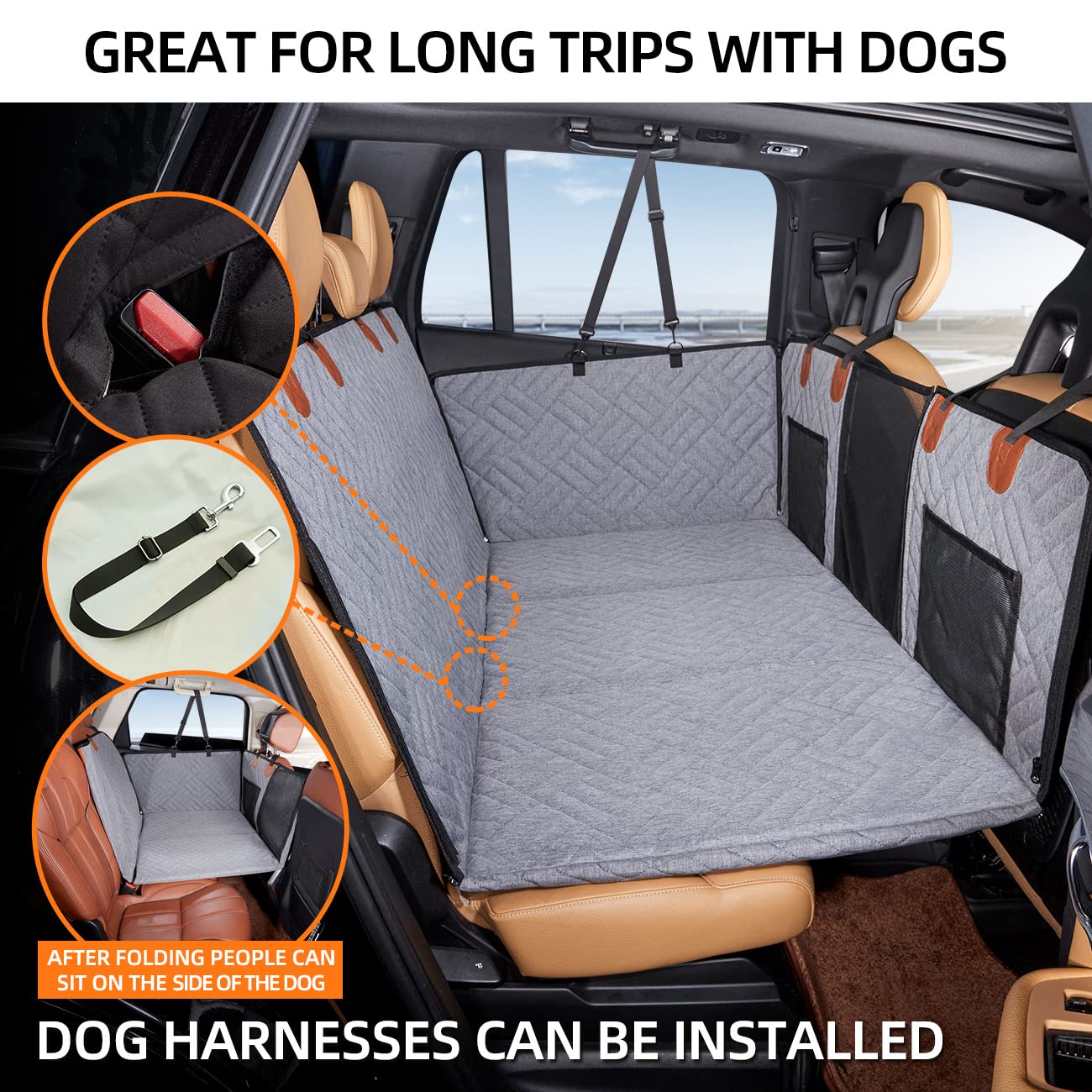 Back Seat Extender ,Dog Car Seat Cover, Camping Air Mattress, Hammock Travel Bed,Non Inflatable Car Bed Mattress for Car SUV Truck