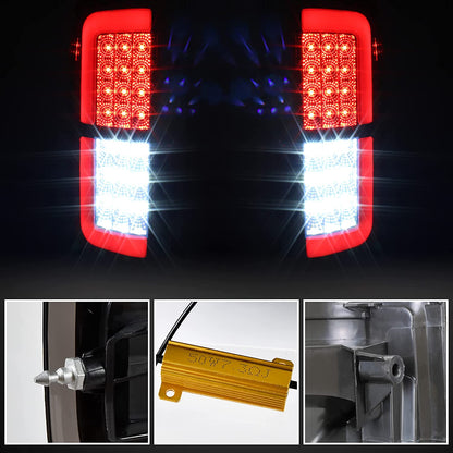 New Upgraded LED Tail Lights Assembly for F150 18-20, Smoked Black LED Taillights Brake Rear Lamps Parking Light for Ford F-150 2018-2020 Accessories (2PCS, Driver & Passenger Side) - OMOTOR