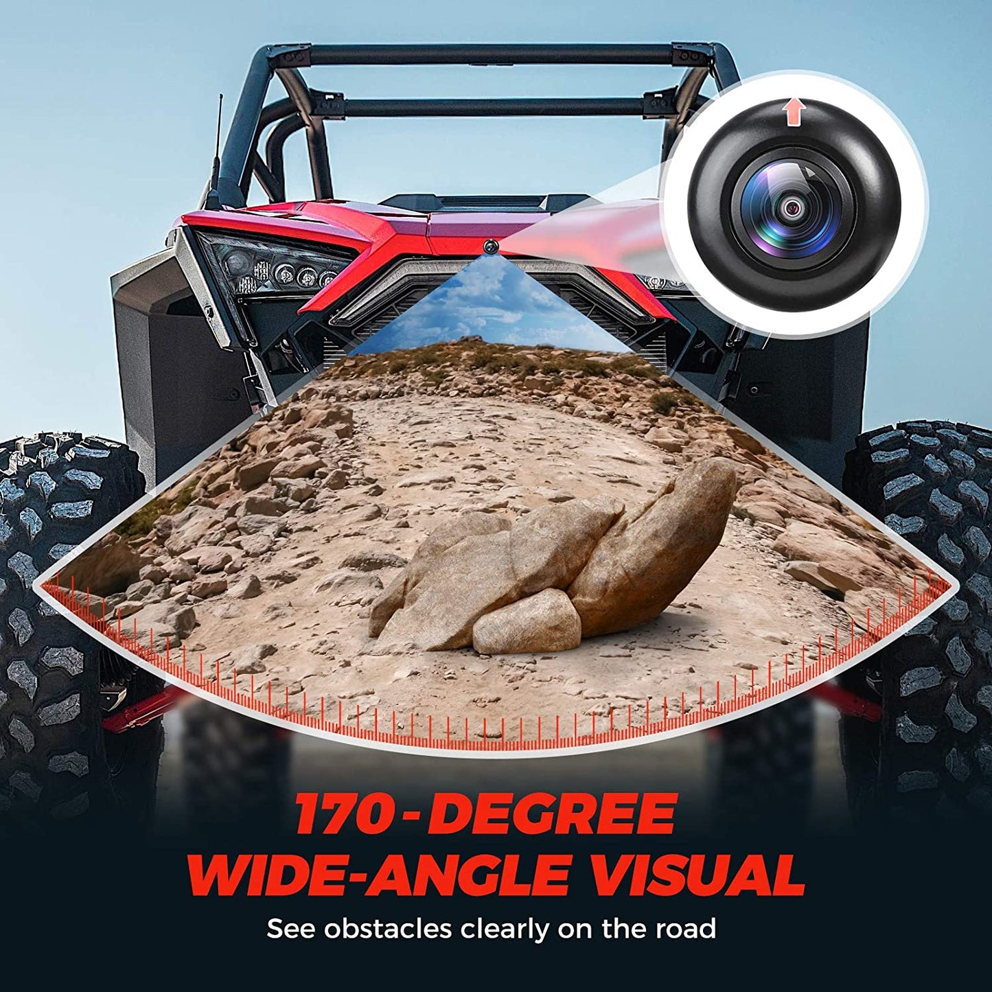 RZR Front Camera, 720HD 170 Wide-Angle Scratch Resistant Lens