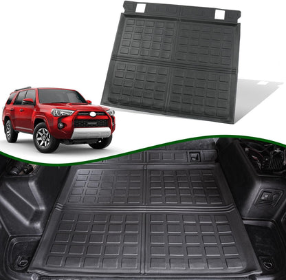 Trunk Mat Backrest Mat Compatible with 2010-2024 Toyota 4Runner 5-Seater Cargo Mat Backrest Mat Replacement for 10-23 4Runner Accessories (Only Fit W/O Sliding Tray) (Cargo Mat+Backrest Mat) - OMOTOR