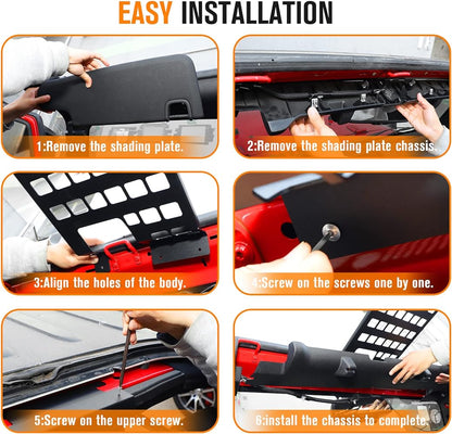 Roof Rack Hard Top Molle Panel Storage Accessories for 2007-2018 Jeep Wrangler JK & Unlimited - OMOTOR
