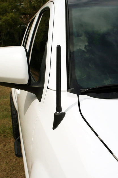 The Original 6 3/4 Inch Replacement Rubber Antenna Mast fits Toyota Tacoma (1995-2015) - USA Stainless Steel Threading - Car Wash Proof - Internal Copper Coil - Premium Reception - OMOTOR