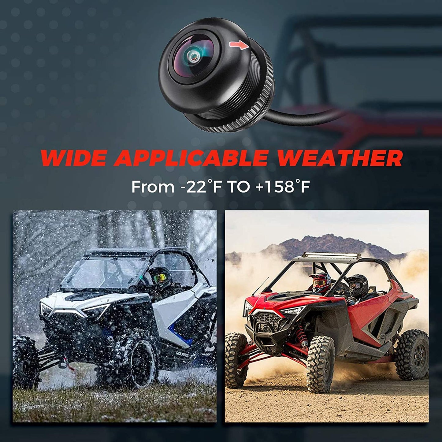 RZR Front Camera, 720HD 170 Wide-Angle Scratch Resistant Lens